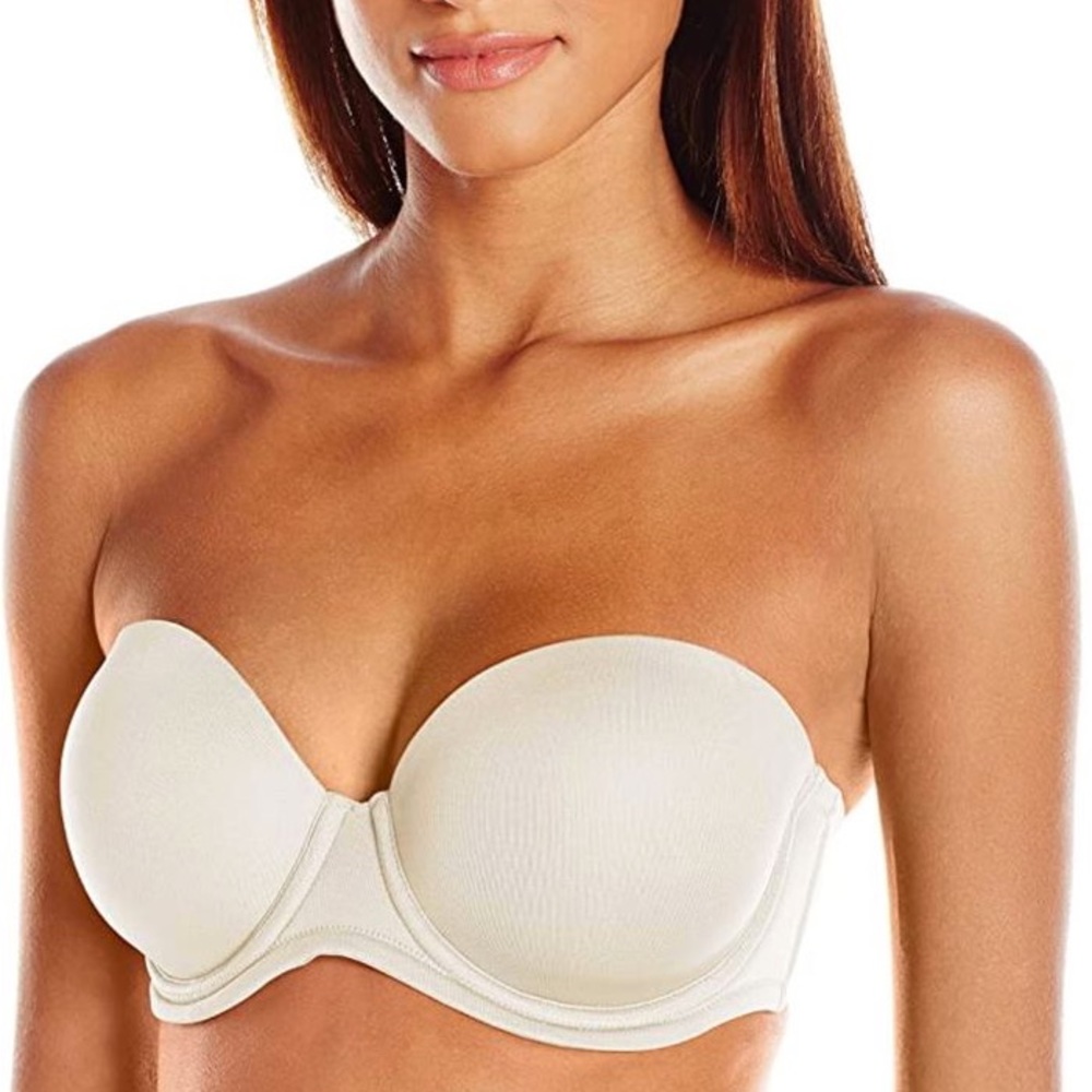 PINK Victoria’s Secret White Strapless Push-Up Bra 34A